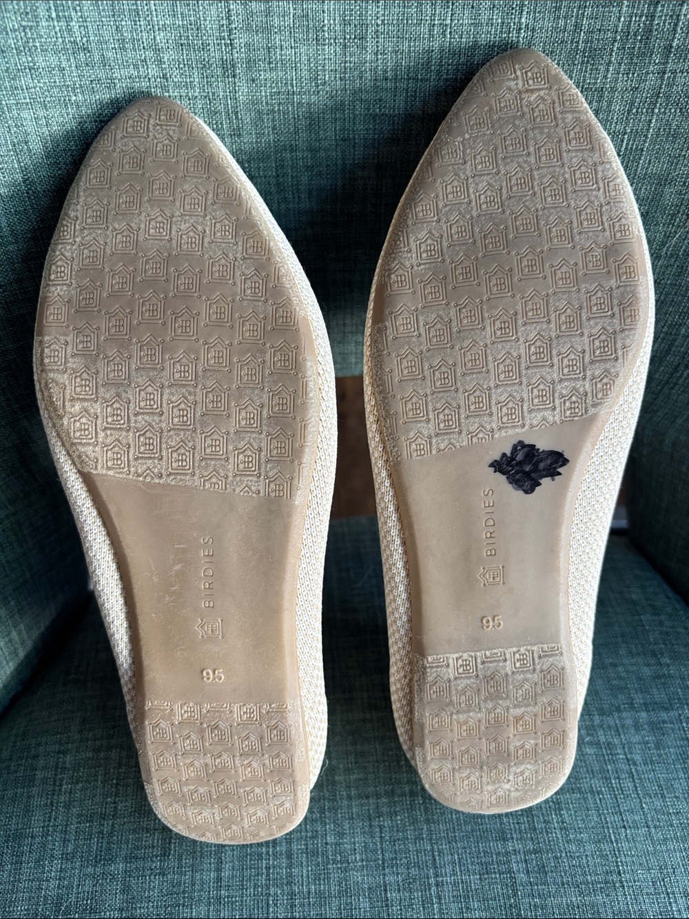 Birdies the blackbird flats loafers eggshell navy  Ballet Flats women 9.5 EUC - Picture 2 of 11